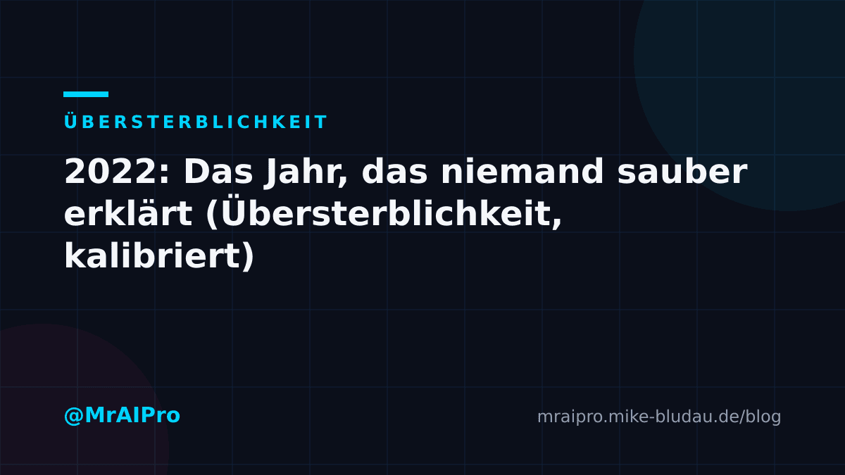 Cover zu „„2022: Das Jahr, das niemand sauber erklärt" (Übersterblichkeit, kalibriert)"